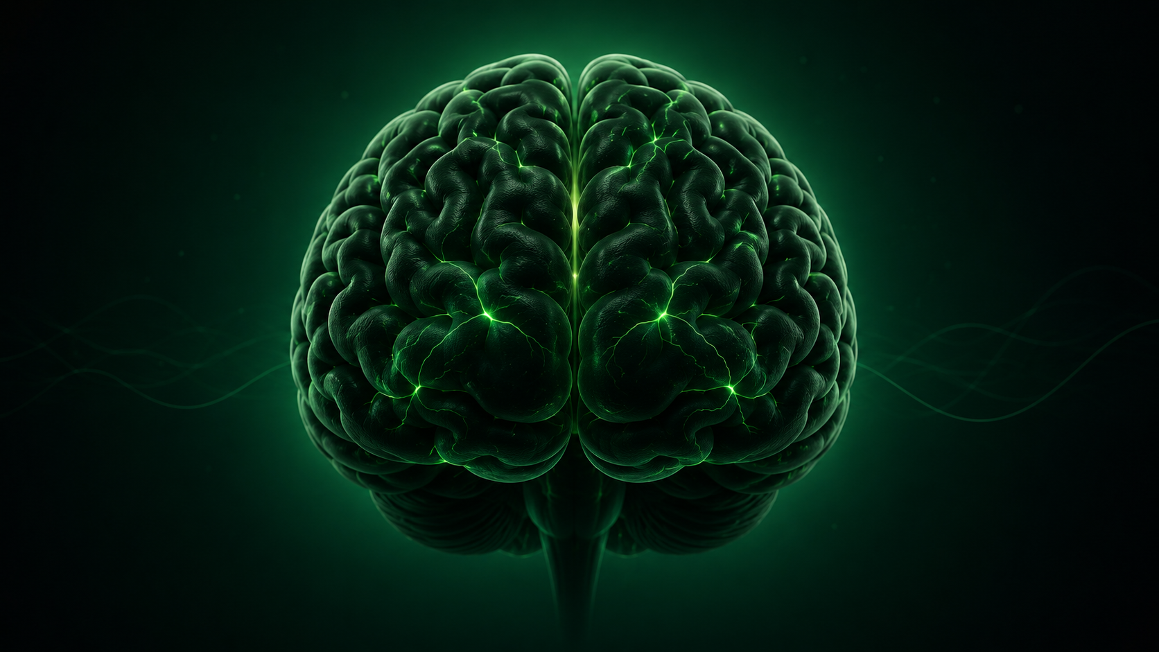 Glowing Electric Brain Concept